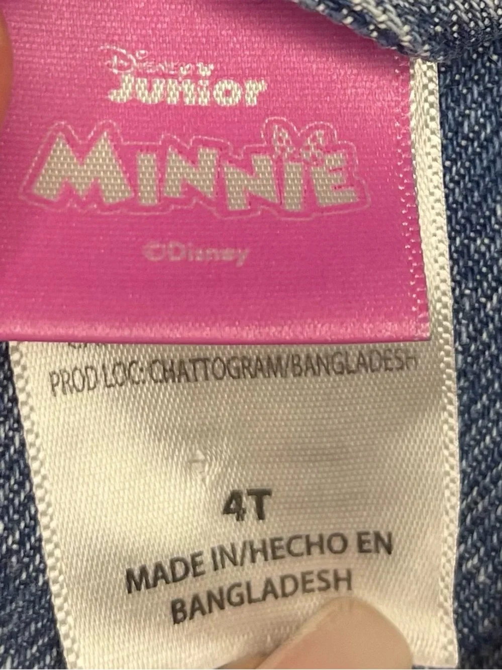 Disney Minnie Mouse Girls’ Denim Jacket